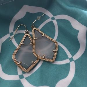 Kendra Scott "Alex" Earrings in Slate and Gold