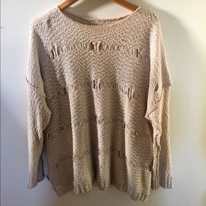 Oversized cream sweater