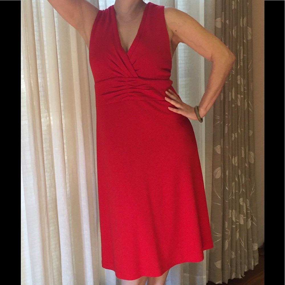 Anne Klein wool red Date night dress