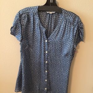 Banana Republic Polka Dot Top Sz Large
