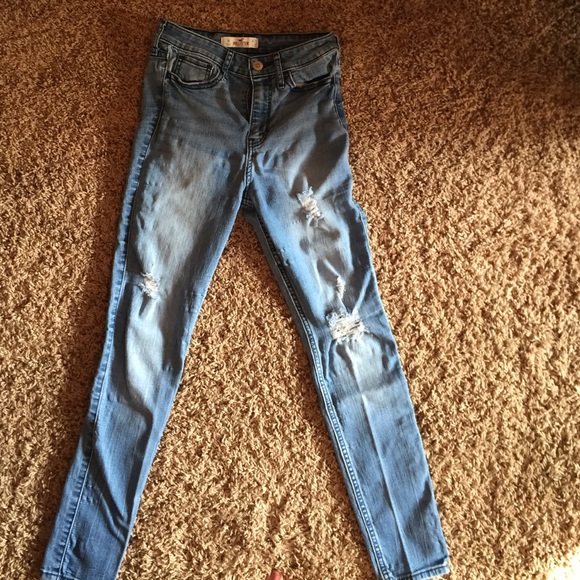 Cropped hollister super skinny high waisted sz 25