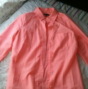 Gap hot pink coral button up