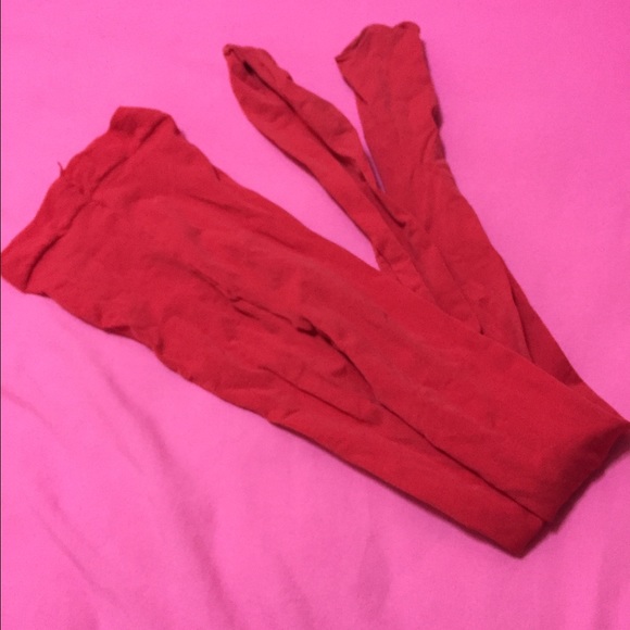 American apparel red tights