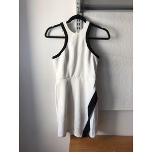 b/w bodycon dress