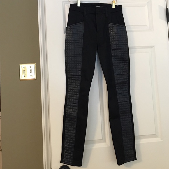 7 for all Mankind lamb skin jeans
