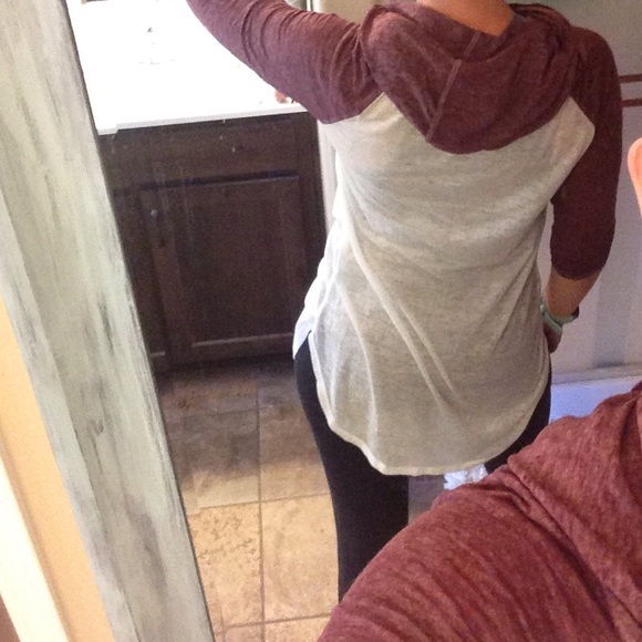 Baseball tee tunic with hood from forever 21 - Picture 2 of 4