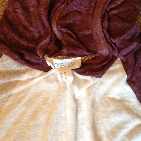 Baseball tee tunic with hood from forever 21 - Picture 3 of 4