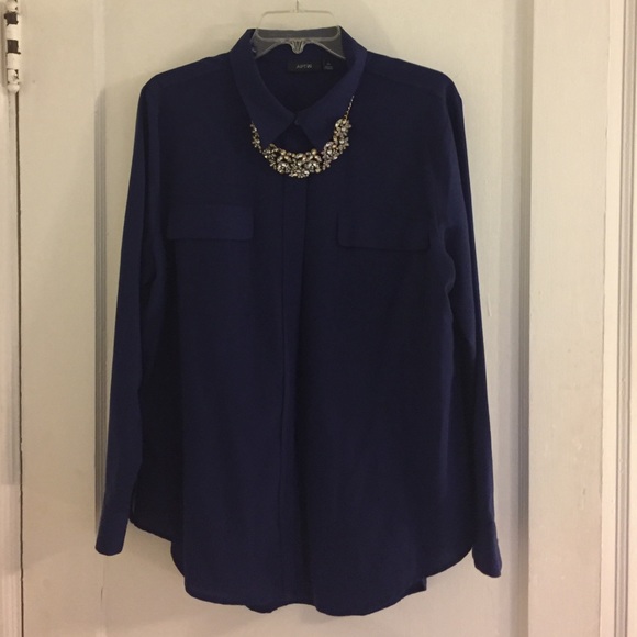 Royal blue blouse