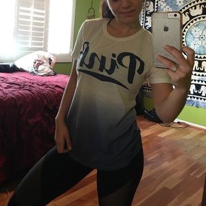 PINK ombré logo t-shirt