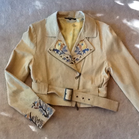 Urban Outfitters Jackets & Blazers - Heart Moon Star suede motto jacket.