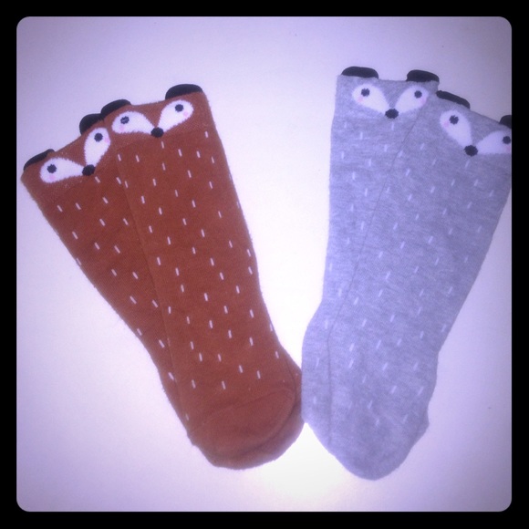 Baby girl fox knee highs