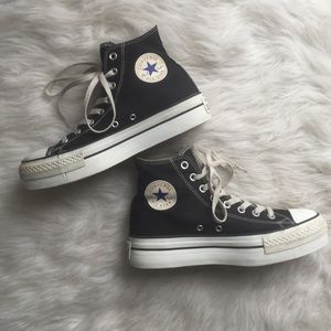 Gently Used Platform High Top Converse All Stars