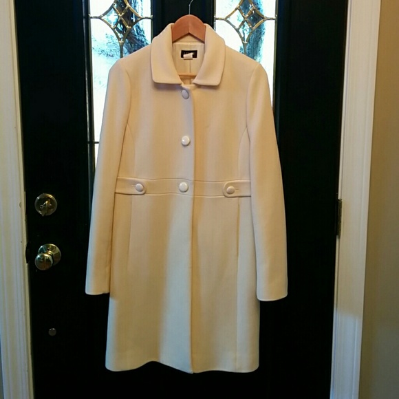 J. Crew cream colored wool coat