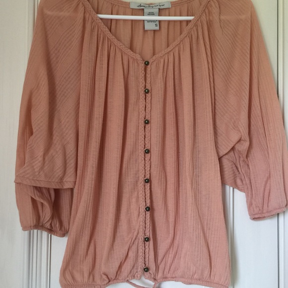 American Rag Pink Dolman sleeve blouse