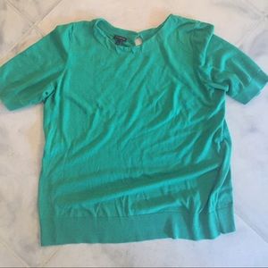 Green L Talbots sweater.