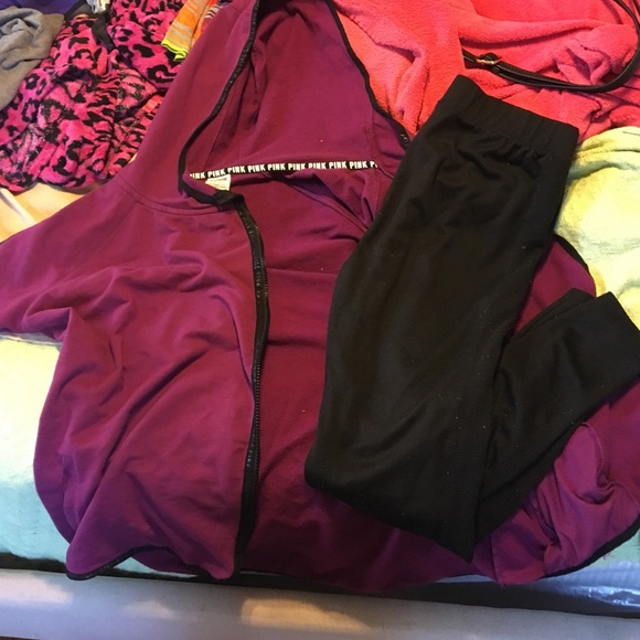 Pink jacket and leggings set