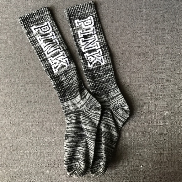 PINK Heather Gray Socks