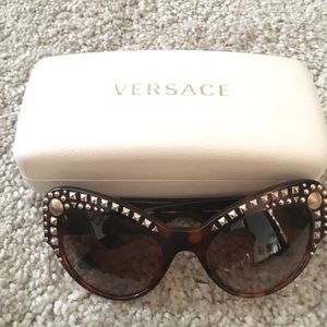 Cat eye tortoise shell Versace sunglasses