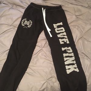 Black Victoria secret pink sweatpants