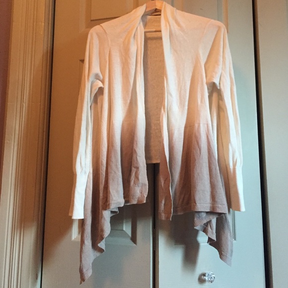 Loft cream and tan ombré cardigan