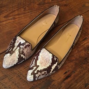 Mercanti Fiorentini snake skin flats