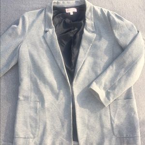Philosophy Tuxedo Style Blazer in Gray