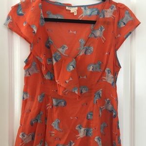 Meadow Rue ruffle top from Anthropologie