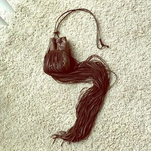 Vegan Leather fringe-tassel bag