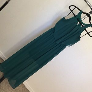 Beautiful Dark Green Chiffon-like Maxi