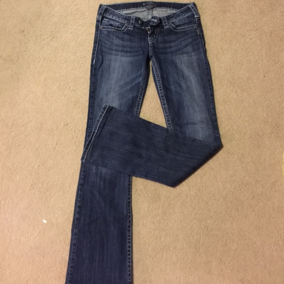 Silver jeans.