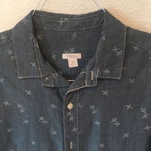 Airplane chambray long sleeve