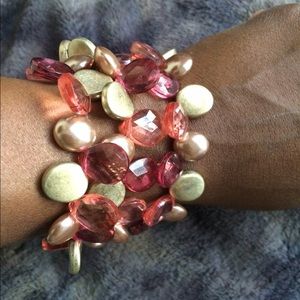 ♡Pink & gold bracelet item#22