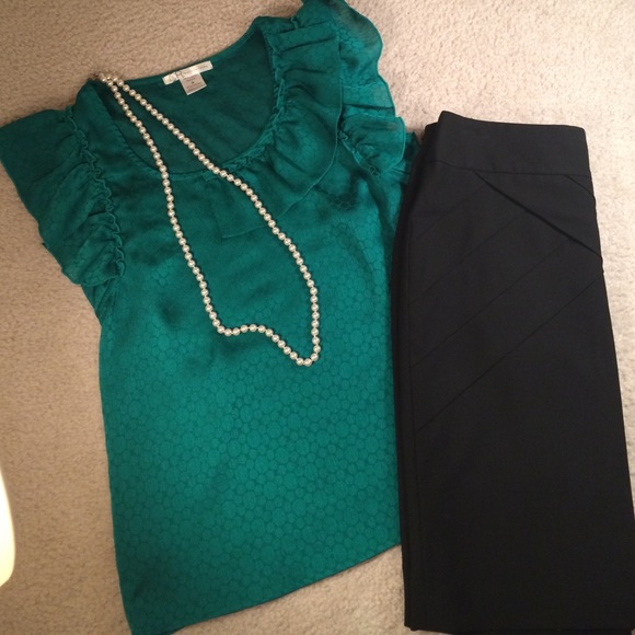 Dressy Top Blouse Green