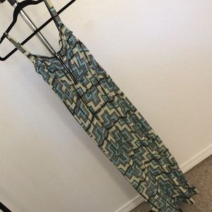Geometric Pattern Maxi Dress