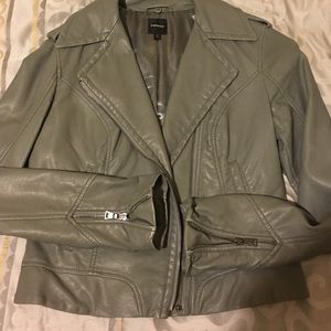 Express Grey leather jacket
