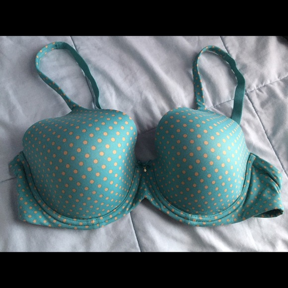 Blue and cream Soma embraceable full coverage bra