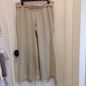 Old Navy tan linen pants