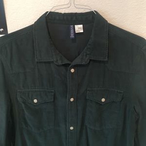 Green corduroy long sleeve