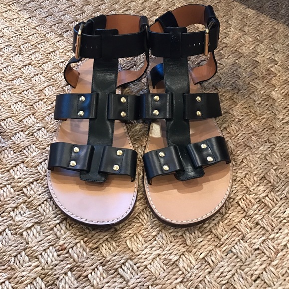Black Chloe gladiator sandals. Barely worn