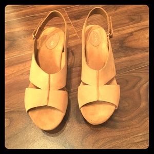 Brand new tan wedges from Clarks!