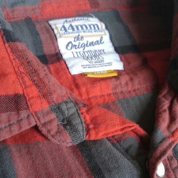 Red and Gray Button Down Shirt - Picture 3 of 3