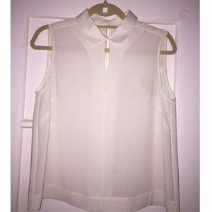 French connection checkered blouse💙