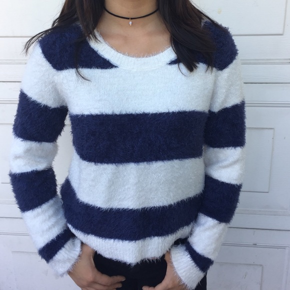 Plush Striped Vintage Sweater