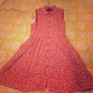 Floral Print Button Up Dress