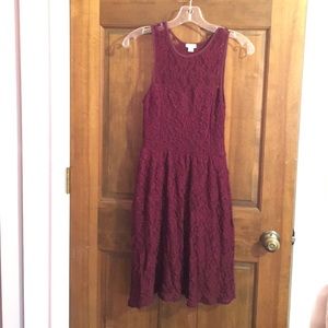 Garage burgundy lace dress