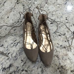 BCBG lace up flats