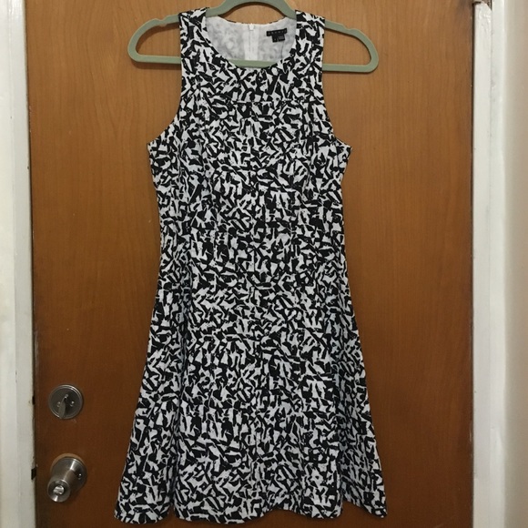 Theory brand- Navy/white Cotton fit and flare