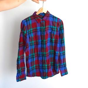 J. Crew Flannel Long-sleeved Top