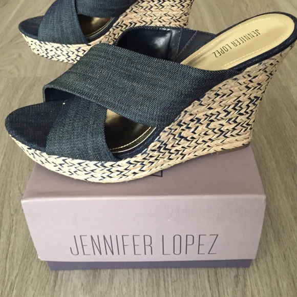 Jennifer Lopez Denim Wedges 10