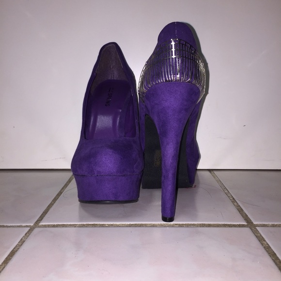 Call It Spring Shoes - Call It Spring Purple Suede Pumps